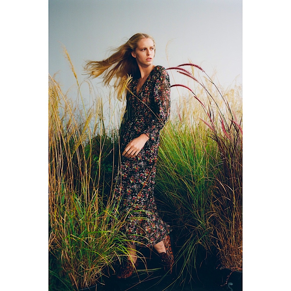 (SOLD)ZARA Long Print Dress